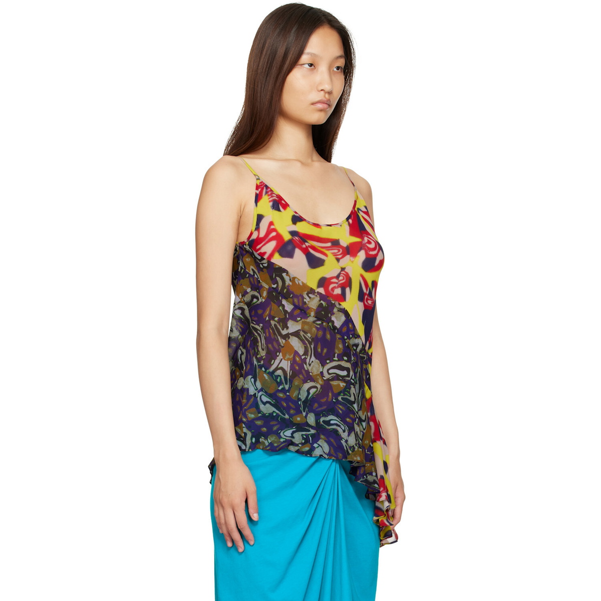 Dries Van Noten Multicolor Viscose Slip Top