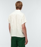 Bode - Embroidered cotton and silk shirt