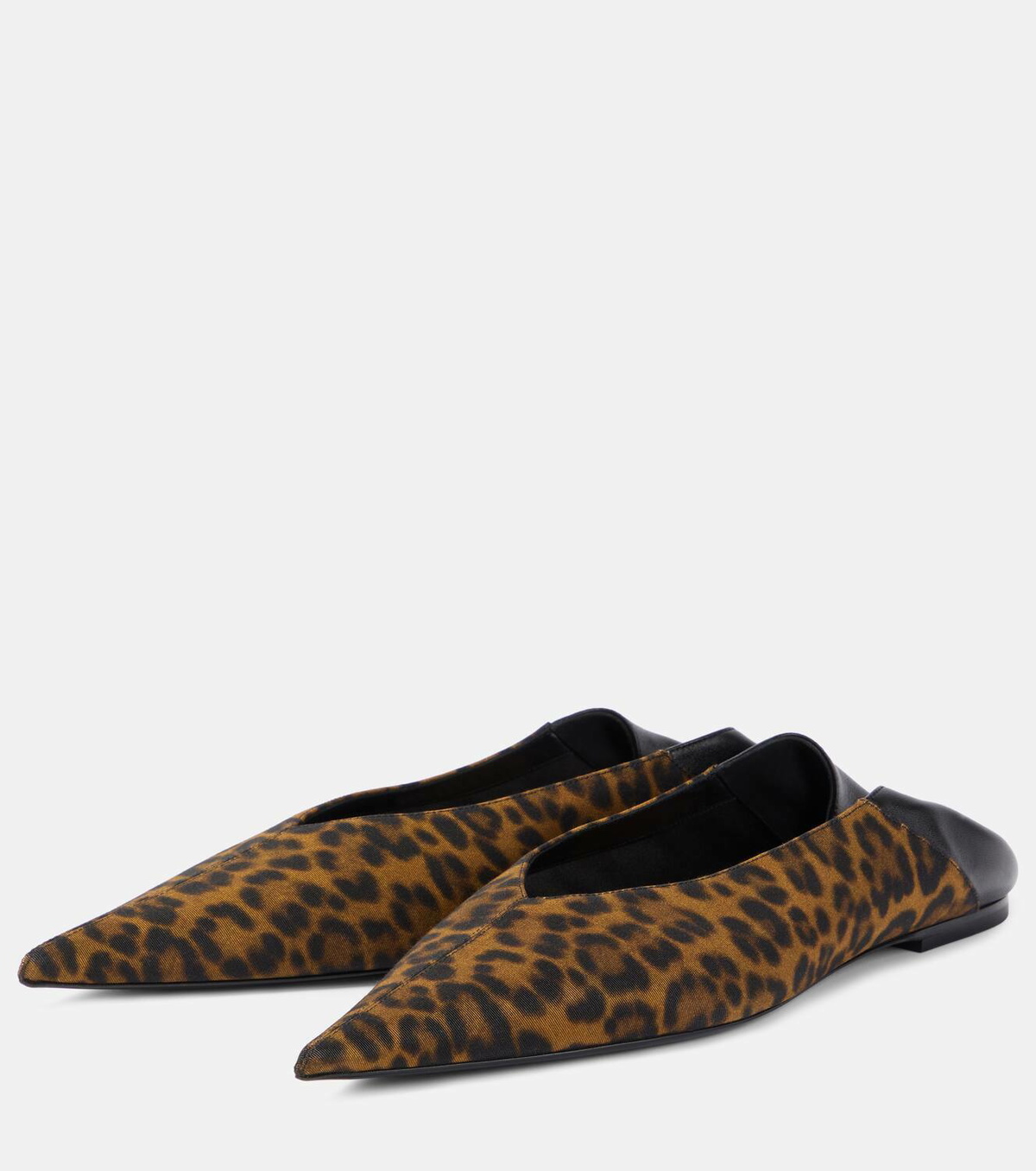 Saint Laurent Nour 05 leopard-print slippers