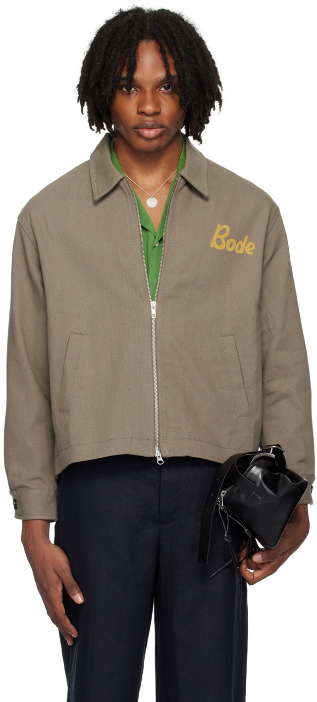 Bode Taupe 'Low Lying Summer Club' Jacket Bode