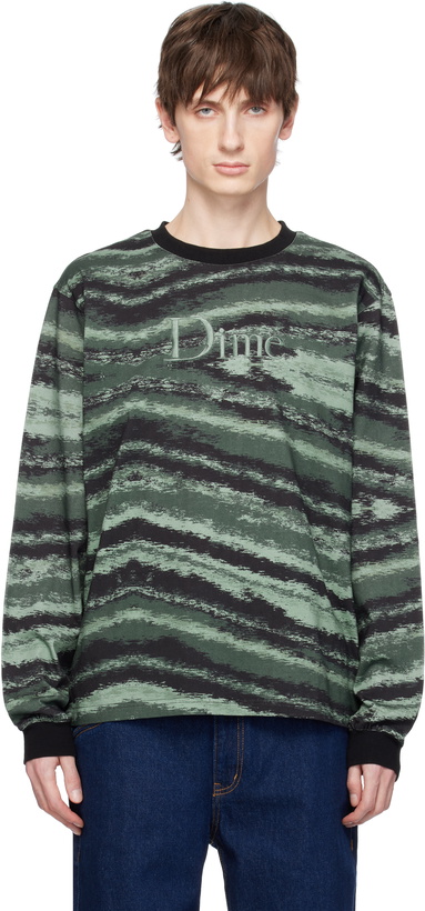 Photo: Dime Green Brushstroke LS Shirt