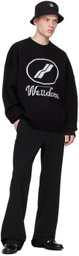 We11done Black Crewneck Sweater