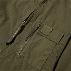 C.P. Company Men's Patch Logo Zip Overshirt in Stone Grey
