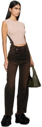 Eckhaus Latta Pink & Brown Twyla Tank Top