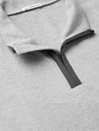 James Perse - Mélange Cotton-Blend Jersey Half-Zip Sweatshirt - Gray