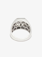 SHAY 18K White Gold L Initial Diamond Signet Ring