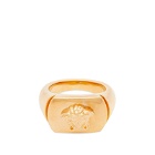 Versace Men's Medusa Ring in Versace Gold