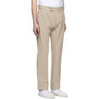 Maison Kitsune Beige Plain Seersucker Nico Trousers