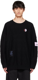 Raf Simons Black Fred Perry Edition Laurel Sweater