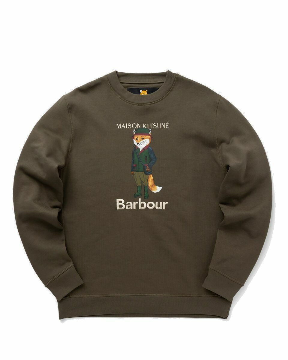Photo: Barbour Barbour X Mk Beaufort Fox Crew Green - Mens - Sweatshirts