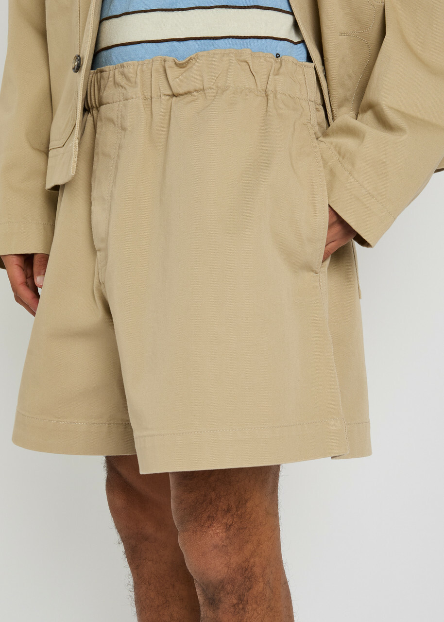 JW Anderson Cotton Shorts Beige