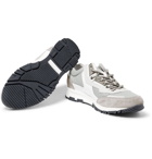 Lanvin - Leather, Suede and Shell Sneakers - Men - Gray