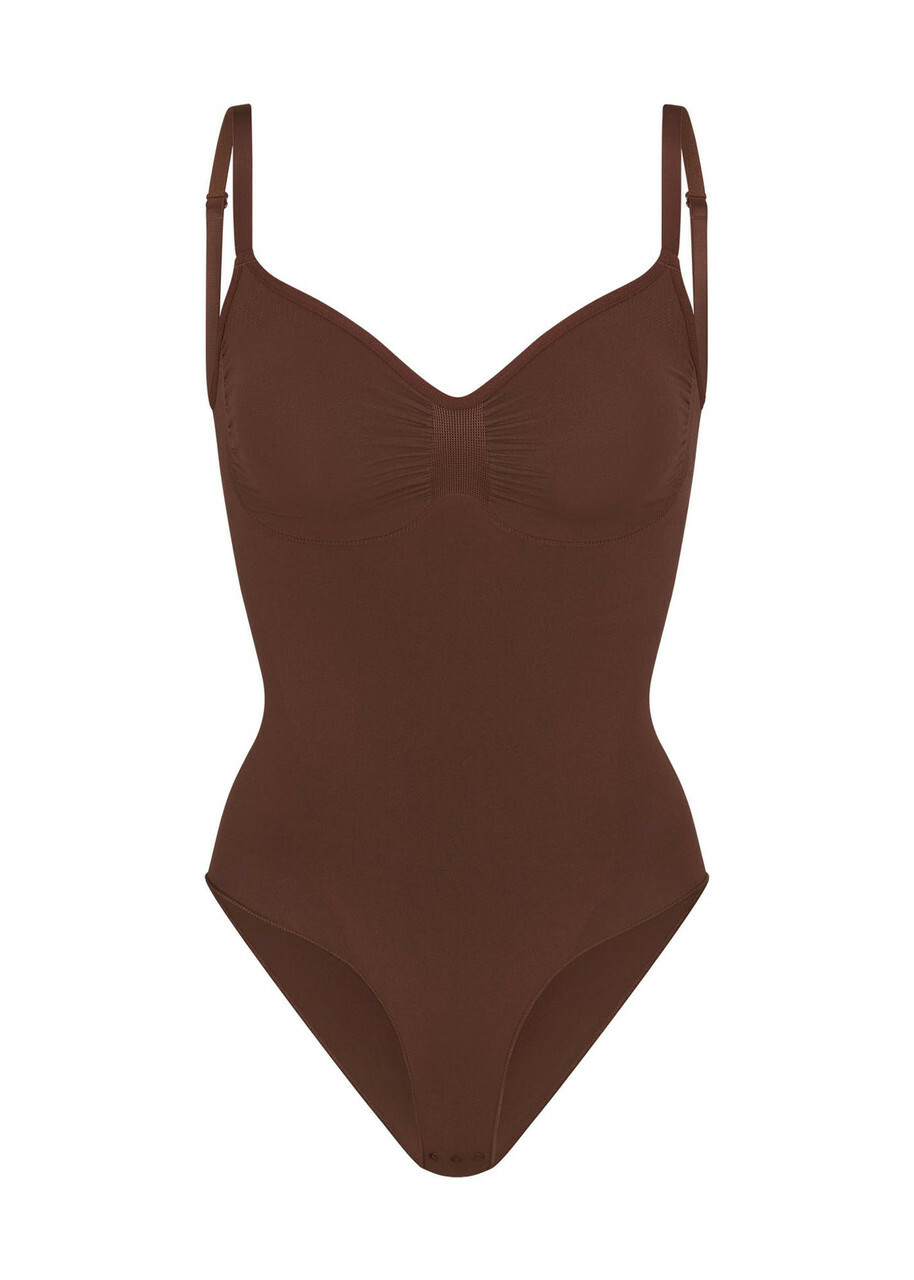 Skims Seamless Sculpt Brief Bodysuit Brown