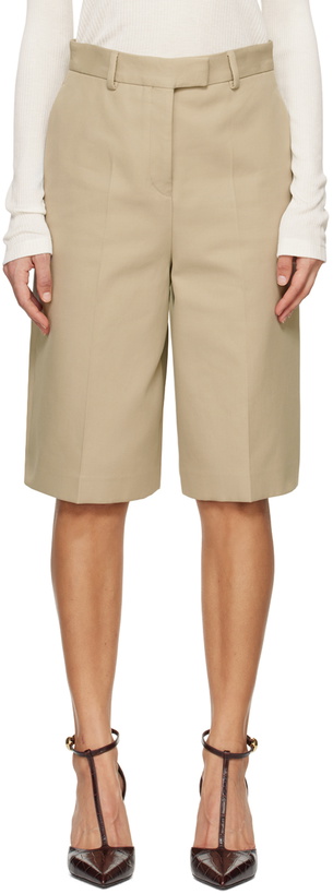 Photo: Ferragamo Beige Four-Pocket Shorts