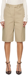 Ferragamo Beige Four-Pocket Shorts