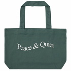 Museum of Peace and Quiet Men's Wordmark Tote Bag in Forest 