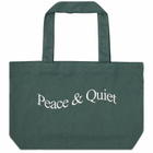 Museum of Peace and Quiet Men's Wordmark Tote Bag in Forest 