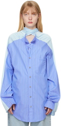 Y/Project Blue Insert Scarf Shirt