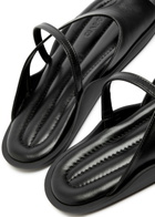 Gia Borghini Riley Leather Thong Sandals Black