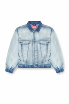 Diesel Trucker jacket in medium-light skeleton denim - Denim Jackets - Unisex - Blue