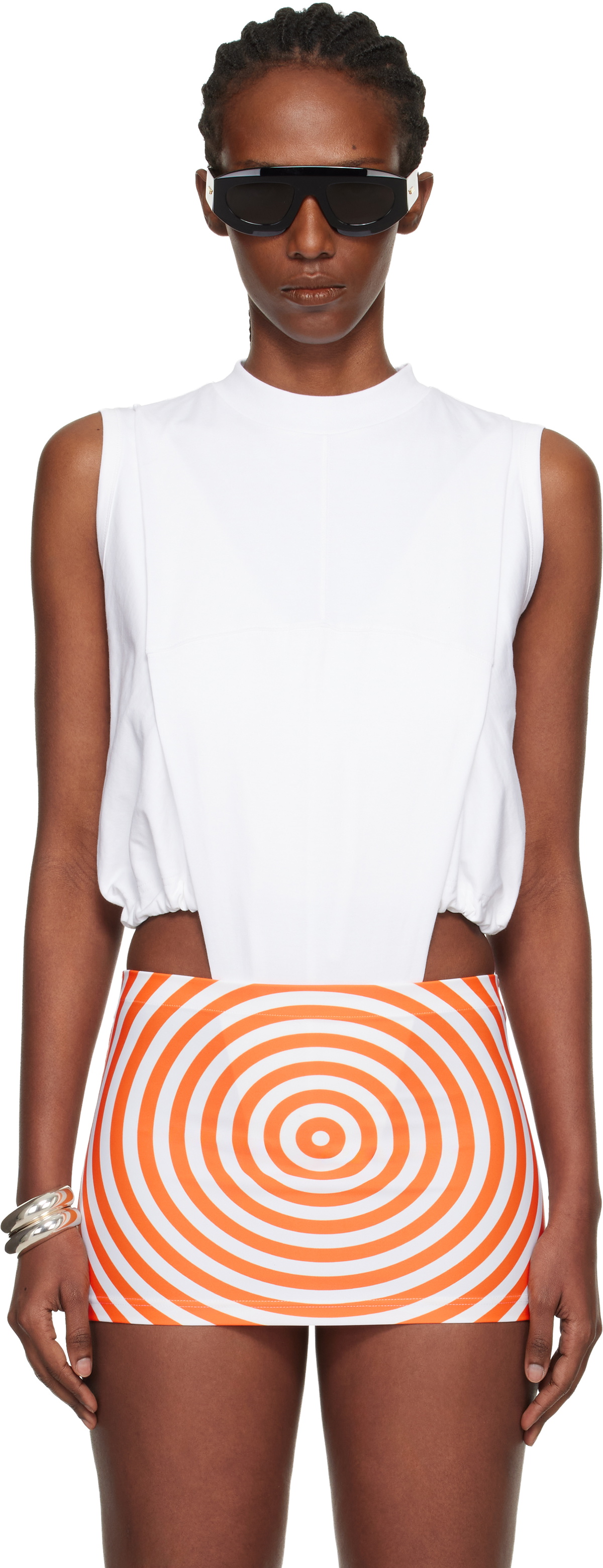 Jean Paul Gaultier White 'The Twisted' Bodysuit