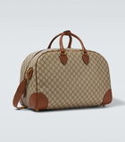 Gucci GG Canvas Medium leather-trimmed duffel bag