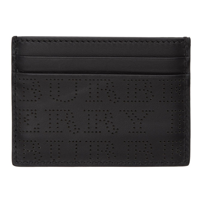 Photo: Burberry Black Perforated Logo Card Holder