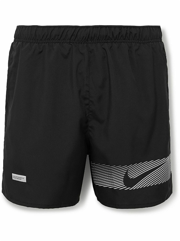 Photo: Nike Running - Challenger Flash Straight-Leg Mesh-Trimmed Dri-FIT Shorts - Black