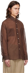 JieDa Brown Oversized Shirt