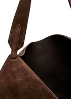 Khaite Lotus Small Suede Tote - Dark Brown - One Size