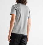 Comme des Garçons SHIRT - Logo-Print Mélange Cotton-Jersey T-Shirt - Gray