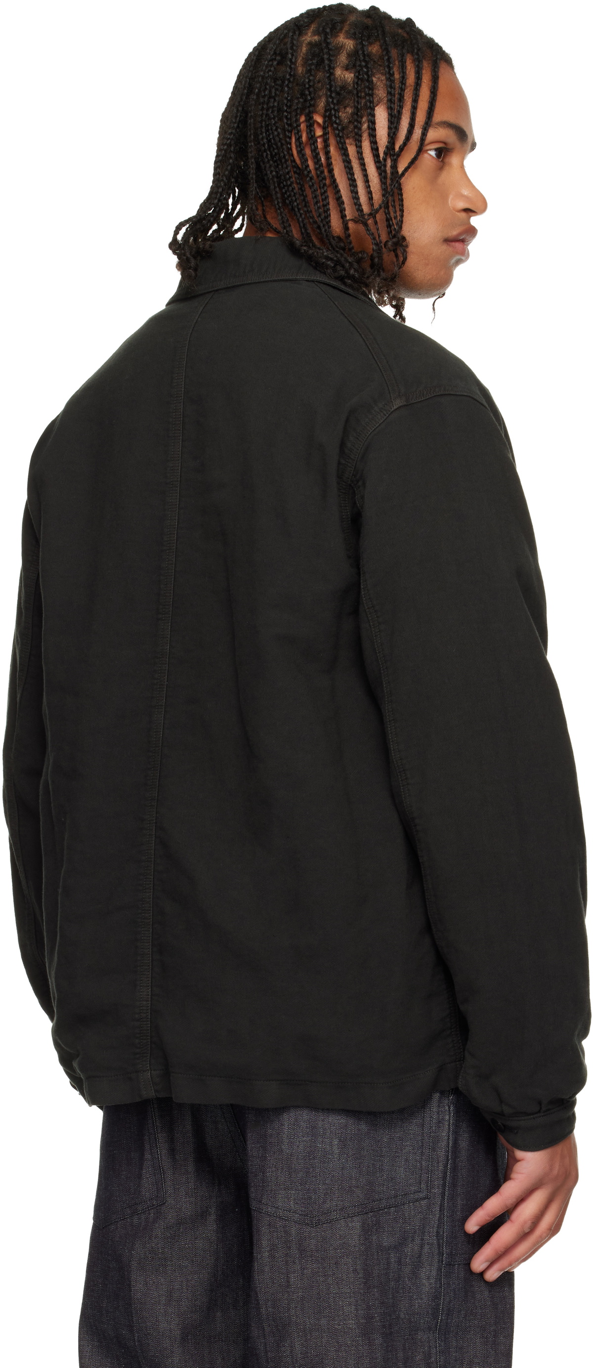 visvim Black Travail Coverall Moleskin DMGD Jacket