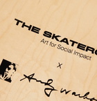 THE SKATEROOM - Andy Warhol Skull Series Printed Wooden Skateboard - Pink