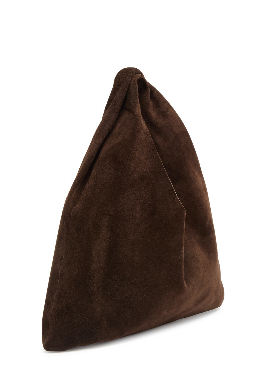 The Row Bindle Small Suede top Handle bag - Chocolate - One Size