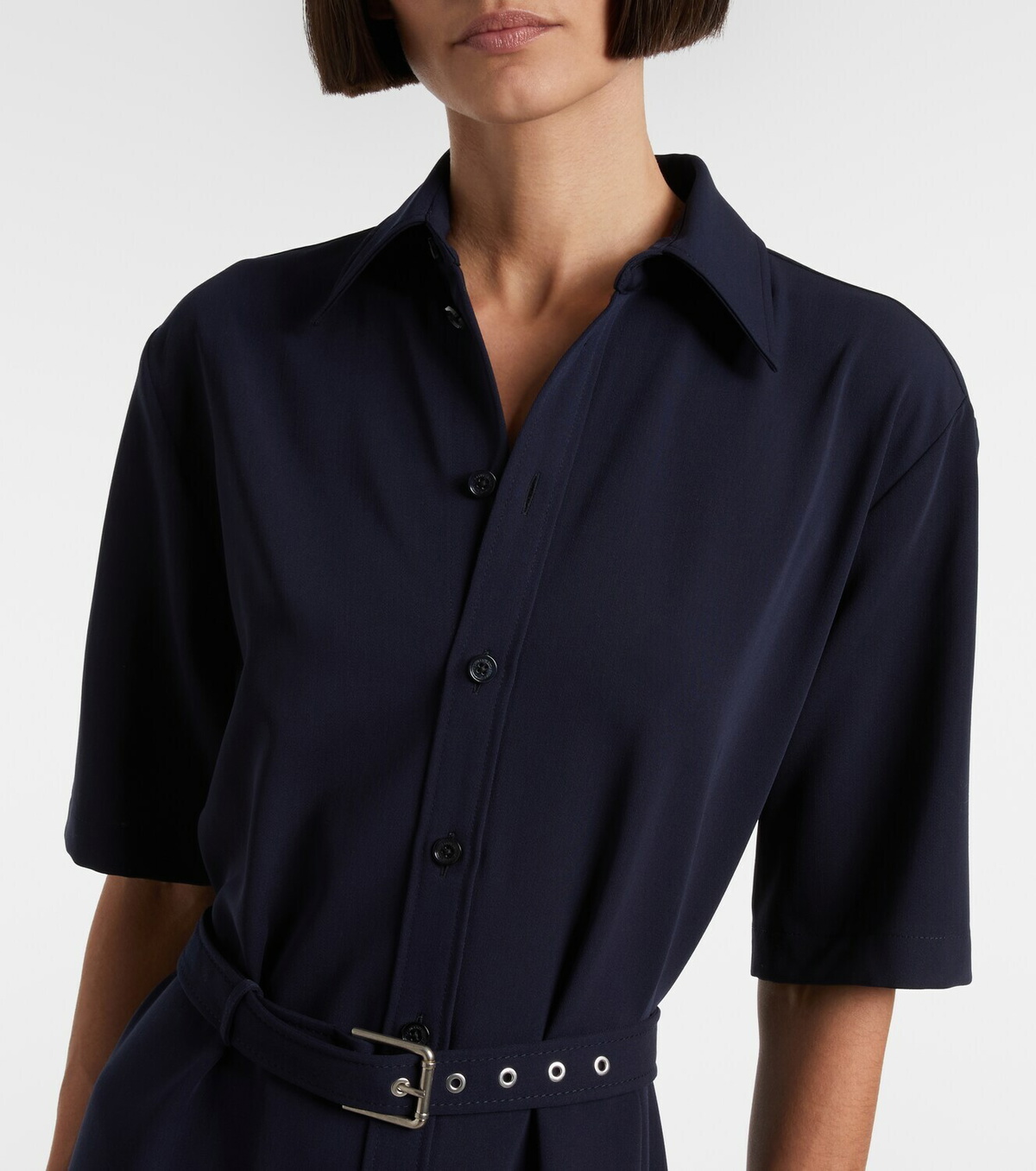 Ralph Lauren Collection Belted wool midi dress