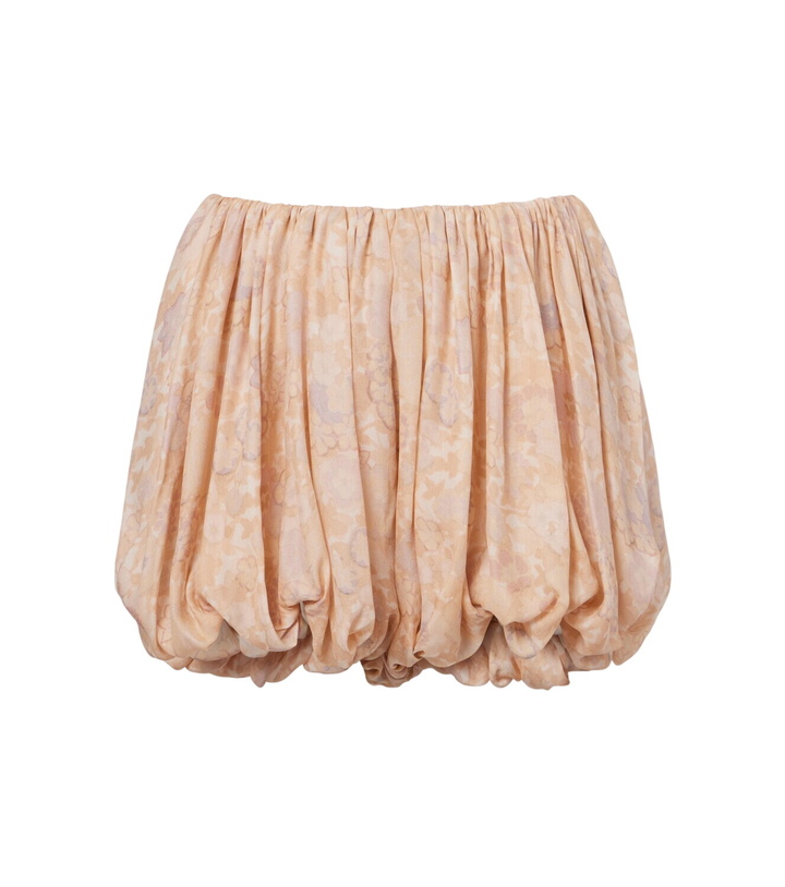Photo: Chloé Floral pleated silk charmeuse shorts