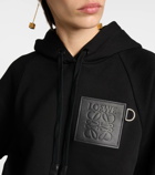 Loewe Anagram cropped cotton jersey hoodie