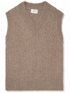 AMI PARIS - Ribbed Alpaca-Blend Sweater - Brown