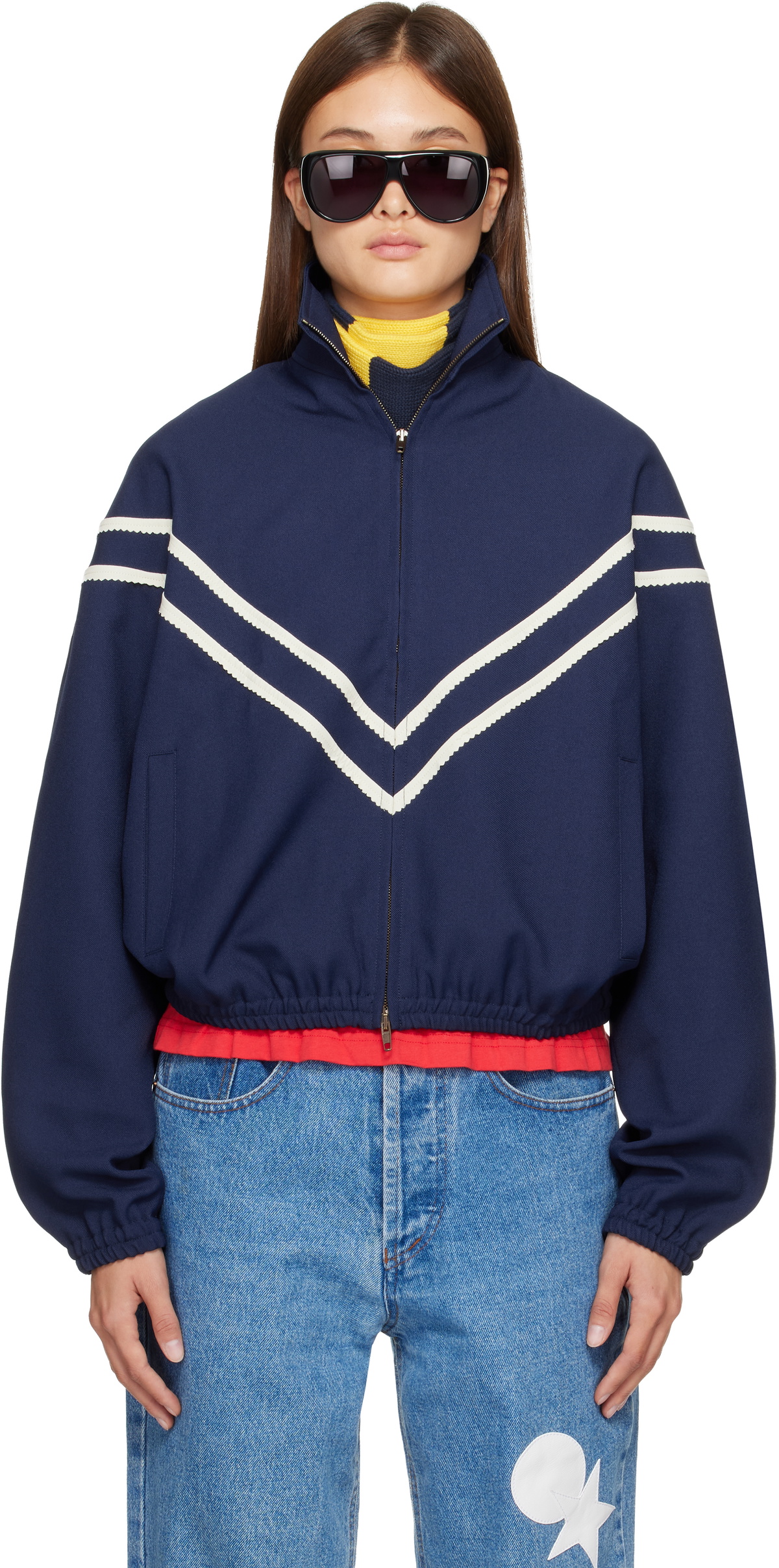 Stefan Cooke Navy Pinking Corded Jacket