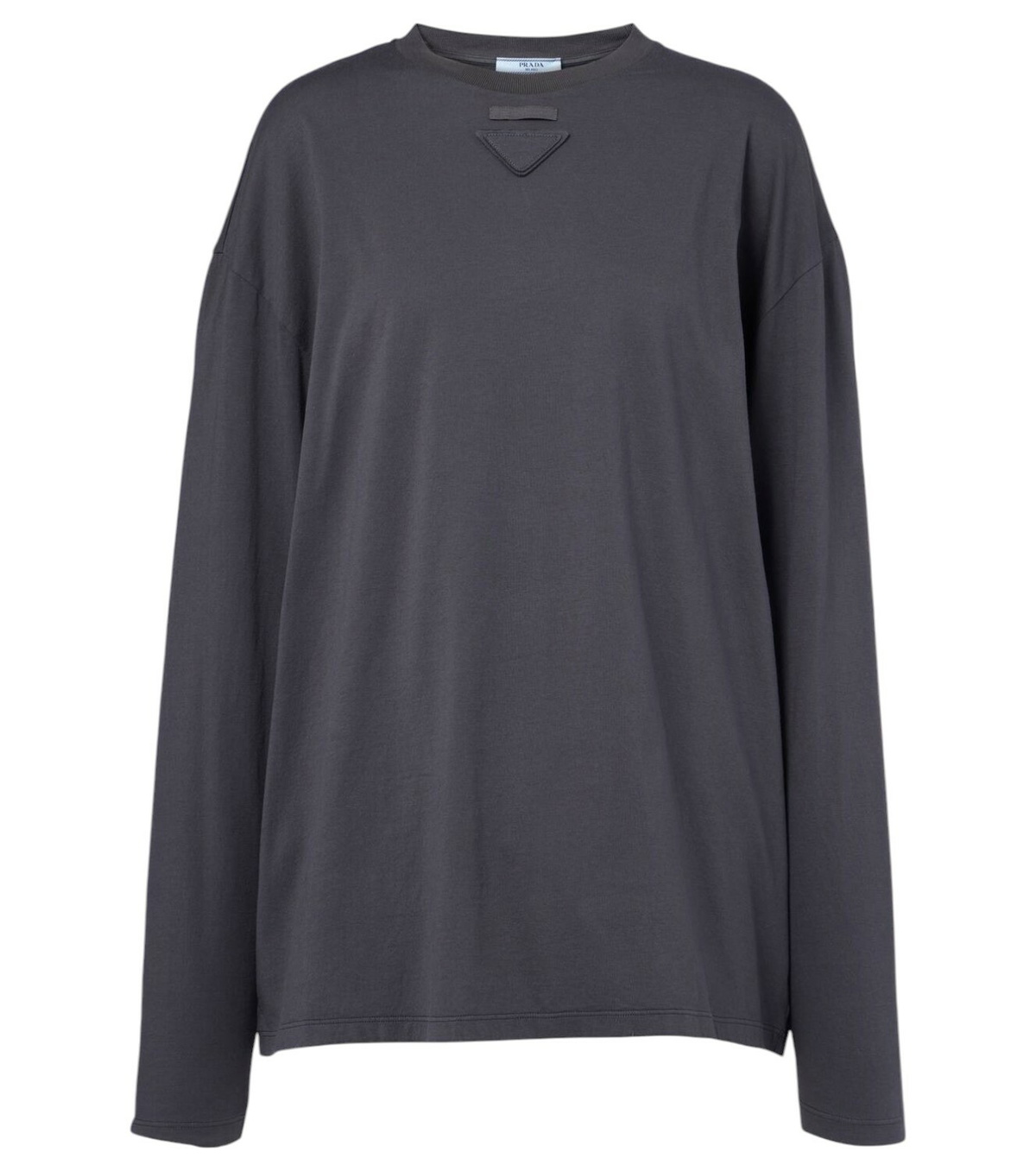 上品スタイル Blue and White Prada Chiffon Prada Dress T-Shirt Long トップス