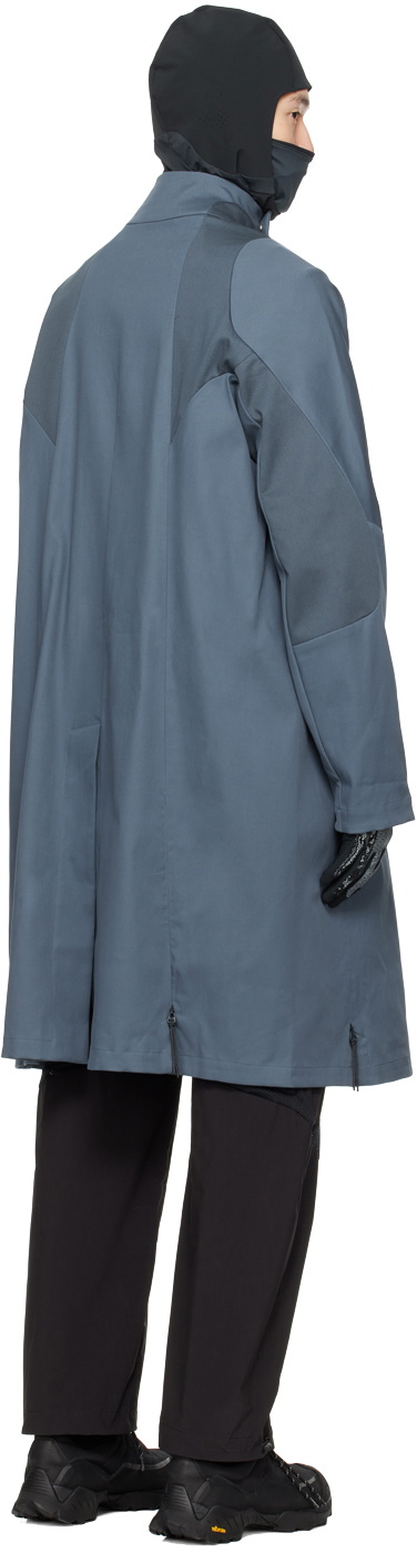 _J.L - A.L_ Blue Split Trench Coat J.L - A.L