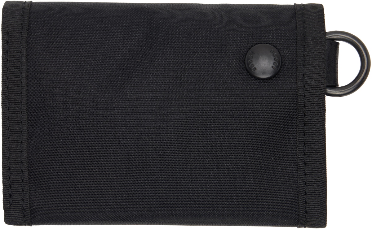 sacai Black Pocket Trifold Wallet