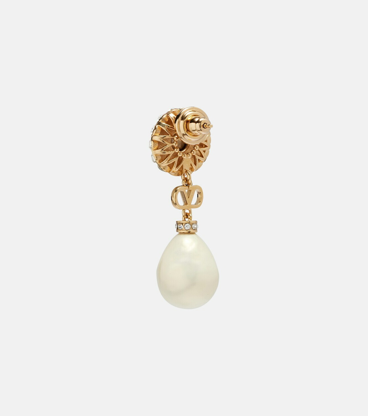 Valentino VLogo embellished drop earrings