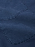 The Frankie Shop - Sinclair Button-Down Collar Cotton-Blend Twill Shirt - Blue