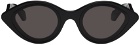 ALAÏA Black Oval Sunglasses