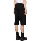 Rick Owens Drkshdw Black Drawstring Cargo Pods Shorts