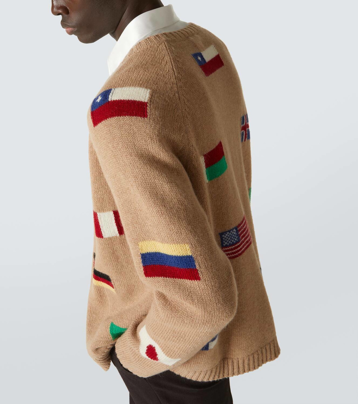 Bode Round-The-World alpaca and wool cardigan Bode