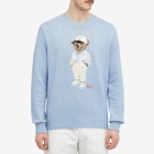 Polo Ralph Lauren Men's Hemingway Bear Crew Neck Jumper in Driftwood Blue