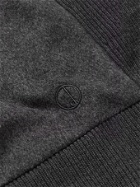 Dunhill - Slim-Fit Panelled Ribbed Merino Wool Jacket - Gray