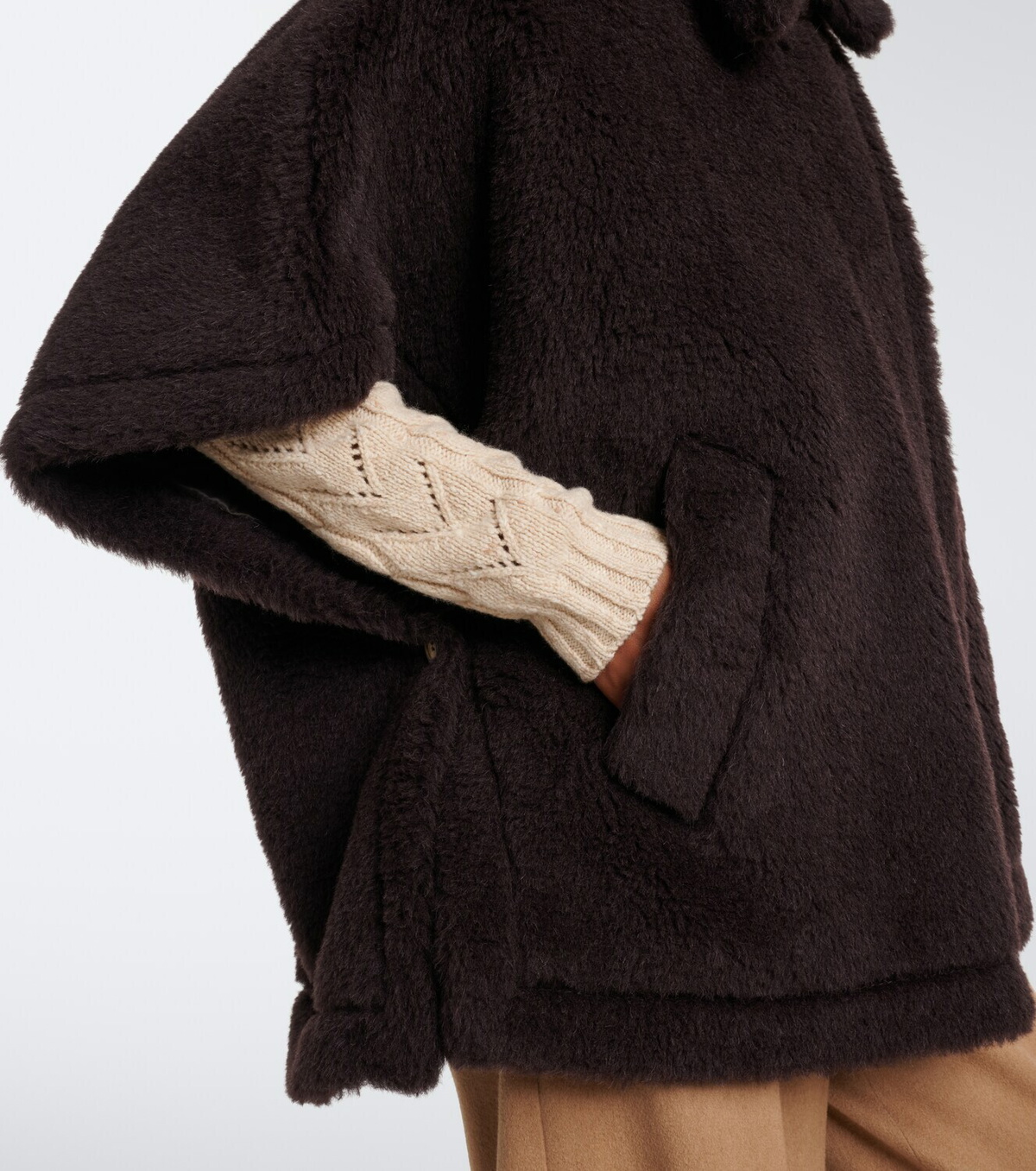 Max Mara Alpaca, wool, and silk cape
